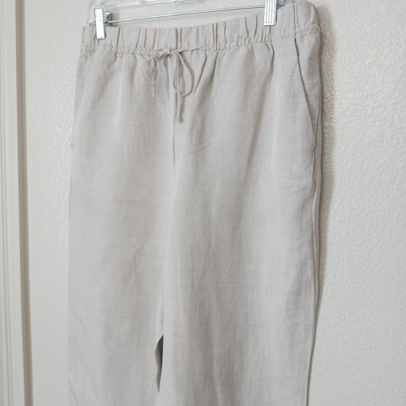 H&M Linen Blend Cream Cropped Pants - Picture 9 of 10